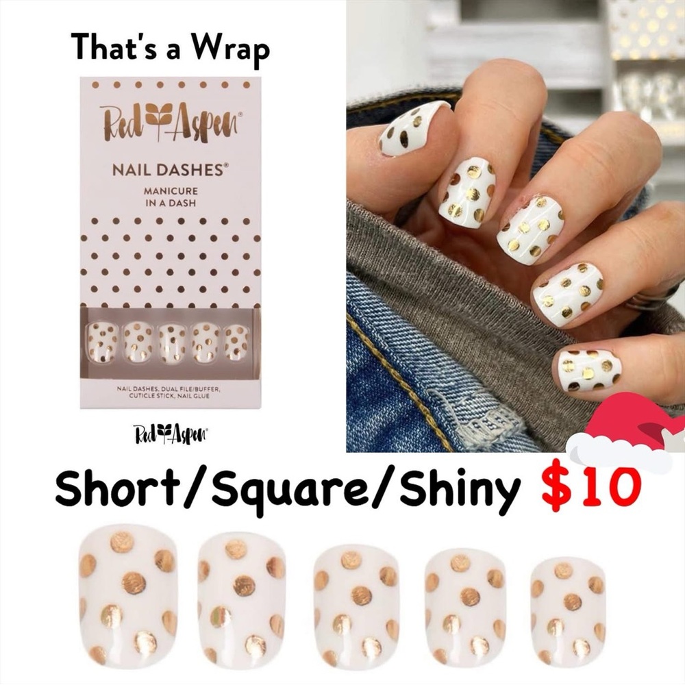 Red Aspen Nail Dashes - Limited Edition: That’s a Wrap -  Press-On Nails